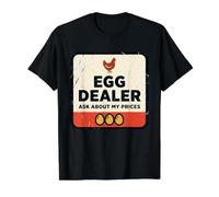 Marchand d'œufs Demandez à Propos de Mes Prix Gardien de Poulet Amusant Homestea T-Shirt Graphique avec Valeur, Homme, Noir, M
