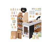 Mamabrum Marché en bois – Stand de jeu éducatif avec accessoires dès 3 ans