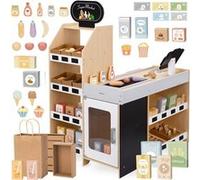Mamabrum Marché en bois – Stand de jeu éducatif avec accessoires dès 3 ans