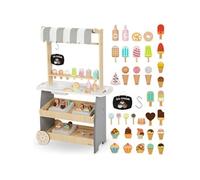 Marchande enfant +3 - chariot à glaces en bois - accessoires - soutien motricité