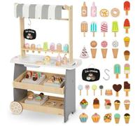 Marchande enfant +3 - chariot à glaces en bois - accessoires - soutien motricité