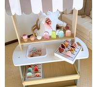 Marchande enfant +3 - chariot à glaces en bois - accessoires - soutien motricité
