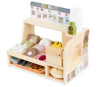 Mamabrum Bar à sandwich en bois – Jeu de rôle chef pour enfants à partir de 3 ans, accessoires
