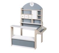 Marchande Enfant En Bois Avec Comptoir Latéral - Roba - Gris Et Blanc