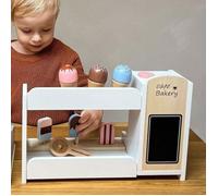 Marchande Enfant en Bois Mamabrum, Machines à Glace & à Café avec Accessoires, Stimule la créativité & la Dextérité - Jeux de Rôle