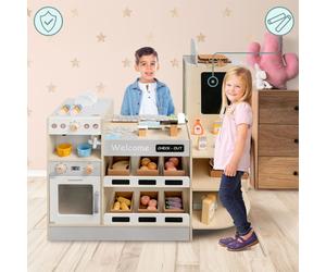 Marchande enfant fast food machine café