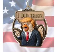Marchandises américaines pour 250 anniversaire de mariage - I Did That Ornement, cadeau politique américain patriotique amusant, breloque commémorative pour miroir de voiture et souvenir de décoration