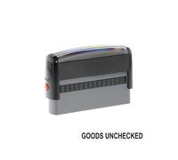 Marchandises Unchecked Stamp - Tampon encreur auto-encreur noir - 67 x 8 mm