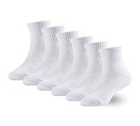 Marchare Chaussettes pour garçons et filles, pack de 6 paires de chaussettes épaisses et rembourrées en coton pour le sport et la course à pied.