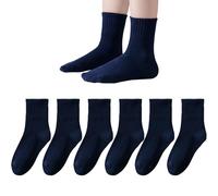 Marchare Lot de 6 paires de chaussettes sans couture pour enfants en coton avec rayures rétro
