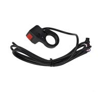 Marche/Arrêt Scooter Électrique 22.5mm PVC Marche/Arrêt Scooter | pour câble 1.7m flexible, montage guidon 22.5mm, matériau PVC pour durable, discret, installation simple