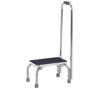 Marche Avec Barre D'appui - Marchepied De Sécurité - Marche D'accès Au Bain - Plateforme & Patins Antidér Gris