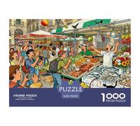 Marché Boqueria de Barcelone Puzzle en Bois Imperméable Puzzles De 1000 Pièces pour Adultes Cadeaux Défi Et Casse-tête De Décoration pour La Maison