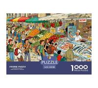 Marché Boqueria de Barcelone Puzzle en Bois Imperméable Puzzles De 1000 Pièces pour Adultes Défi Et Casse-tête Jeux Éducatifs