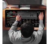 Marché boursier Mouspad - Pattions du graphique boursier de bureau en caoutchouc surdimensionné MAT 80x30cm, Mat de feuille de triche de bureau de bureau complet | Outils de trading essentiels pour le