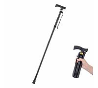 Marche Cannes de Marche Pliables,Cannes de Marche Portables, Cannes de Béquilles de Marche, Marche Walking Stick Béquilles Télescopiques Légères, pour Homme et Femme âgé(Color:Noir)