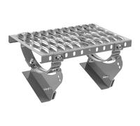 Marche d'accès sur toit - Marche de toit 80 cm - Complet pour joint debout double pli tôle (RAL 9006 -Argent)