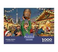 Marché de Noël de Berlin Puzzle en Bois Imperméable DIY Puzzles De 1000 Pièces pour Adultes Cadeaux Coloré Jeux Éducatifs