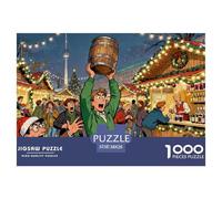 Marché de Noël de Berlin Puzzle en Bois Imperméable Puzzles De 1000 Pièces pour Adultes Cadeaux Impossible De Décoration pour La Maison