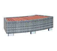 Marche de spa Gris Résine tressée 92 x 45 x 25 cm