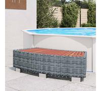 Marche de spa Gris Résine tressée 92 x 45 x 25 cm