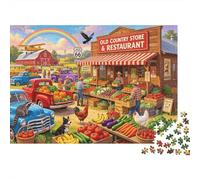 Marché des Fermiers Puzzle pour Adultes 1000Pc Recyclable Paper Légumes Jigsaw Puzzle Parent Child Game Props Développement de l'Intelligence des Garçons et Filles Toy 52x38cm/1000pcs