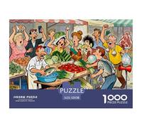 Marché du Matin Puzzle en Bois Imperméable DIY Puzzles De 1000 Pièces pour Adultes Coloré Jeux Éducatifs