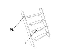 Marche échelle bois UBBINK (à l'unité)