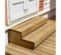 Marche en bois 2 marches pour Mobil Homes et Maisons préfabriquées