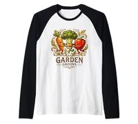 Marché Fermier de légumes Dansant de façon rétro et Amusante Manche Raglan