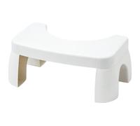 Marche-pied de Toilette Antidérapant en Plastique Blanc pour Adultes | Tabouret de Toilette, Position Accroupie Optimale, Usage Salle de Bain et Changement de Chaussures, Anti-basculement