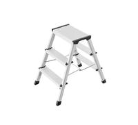 Marche pied double accès 2x3 marches pliant en aluminium Hailo D60