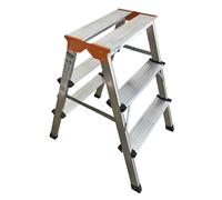 Marche pied double accès ESCALUX V55703 - aluminium - 73x46cm