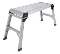 Marche pied en aluminium DEFPRO - Pliable avec pieds antidérapants - Dimensions : 90 x 30 cm - Hauteur : 49,5 cm