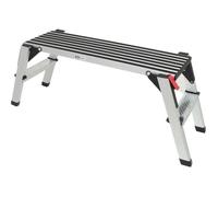 Marche pied en aluminium - Pliable avec surface anti-dérapante - Dimensions : 1 m x 30 cm - Hauteur : 48 cm