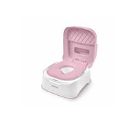 Marche pied et pot d'apprentissage avec cuvette amovible, Antidérapant, Assise ergonomique, rose