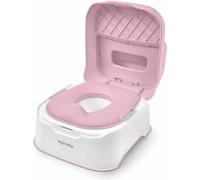 Ingenuity, Prepare to Potty - Système de Pot 3 en 1, Adaptateur, Tabouret, Montage Facile, pour Enfants de 18 Mois et Plus, Rose