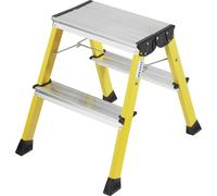 Krause Double Escabeau 2 marches Rolly, 1 pièce, 2 x, jaune, 130044