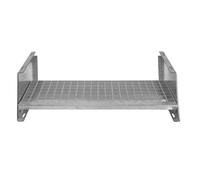 Marche pour Escalier Caillebotis 900 x 240 mm en Acier Galvanisé DIN 24537 Maille 20 x 25 mm Résistant à la Corrosion EN ISO 1461 - Construction Bâtiment Sortie de Secours [Fixations INCLUSES]