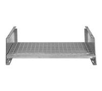 Marche pour Escalier Caillebotis 900mm x 240 mm - Acier Galvanisé DIN 24537 - Maille 20x25 mm - Résistant à la Corrosion en ISO 1461 - Construction Bâtiment Sortie de Secours [Fixations INCLUSES]