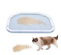 Marche pour Litière Chat - Plateforme Surélevée pour Litière De Chat | Nettoyage Facile Double Couche Piège Antidérapant pour Chaton Intérieur Maison