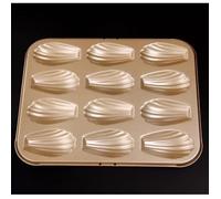 Marchelec Moule à Madeleines- Plaque de 12 Empreintes - Acier Revêtu