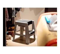 Marchepied, 1 niveau, PP, gris/noir