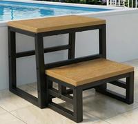 Marchepied 2 en 1 3 pour adultes et enfants, marchepieds robustes à 2 niveaux avec capacité de 230 kg, repose-pieds pliable en polyéthylène haute densité antidérapant pour cuisine, salle de bain