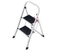Marche pied 2 marches pliable antidérapant en acier Hailo K20