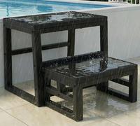 Marchepied 2 marches 3-en-1 en HDPE résistant à l'eau, tabouret 2 marches pliable pour adultes et enfants, supporte jusqu'à 230 kg, marchepied pliable deux marches pour la salle de bain, la cuisine