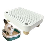 Marchepied à litière pour Chats - Plateaux à déjections Canines Senior avec Fonction Anti- | Design d'escalier filtré avec Base antidérapante, Facile à Nettoyer et entrée surélevée pour la Maison