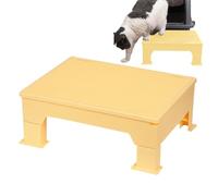 Marchepied à litière surélevé, rampe d'escalier réglable en hauteur avec grille filtrante pour chats à pattes courtes, chatons, adultes, appartement intérieur et extérieur