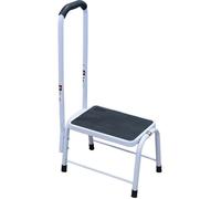 Marchepied - AIDAPT - Avec main courante - Caoutchouc antidérapant - Blanc - Pour adulte