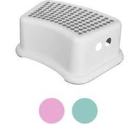 Marchepied antidérapant 13 cm en plastique - Blanc et Gris Gris G